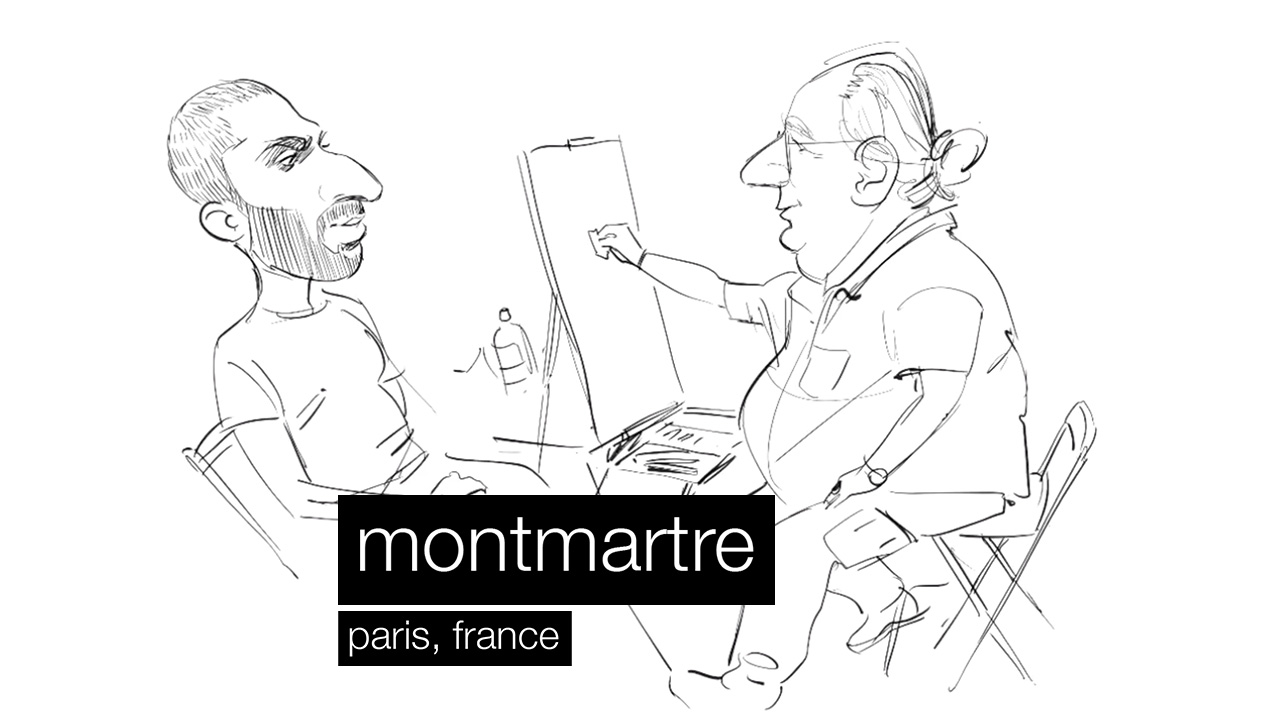 Live sketching in Montmartre